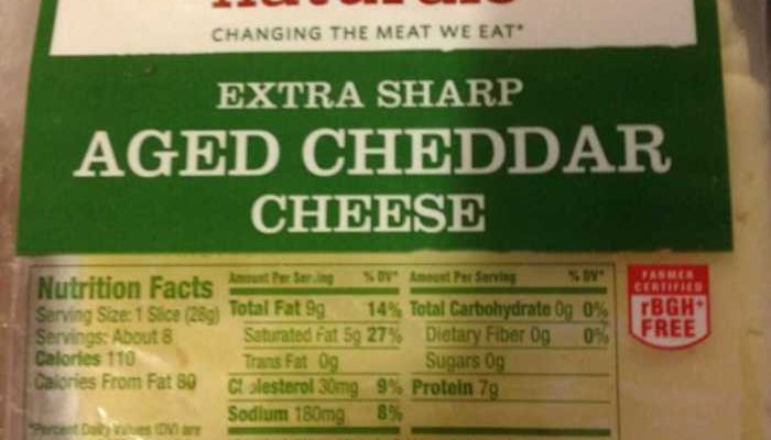 1 Ounce Cheddar Cheese Nutrition Facts