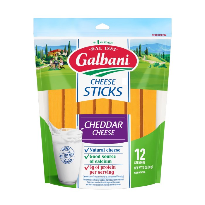 Galbani cheese stick nutrition