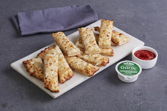 Papa john's cheese sticks nutrition