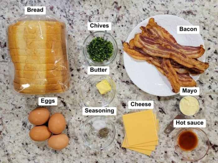 Bacon egg and cheese nutrition