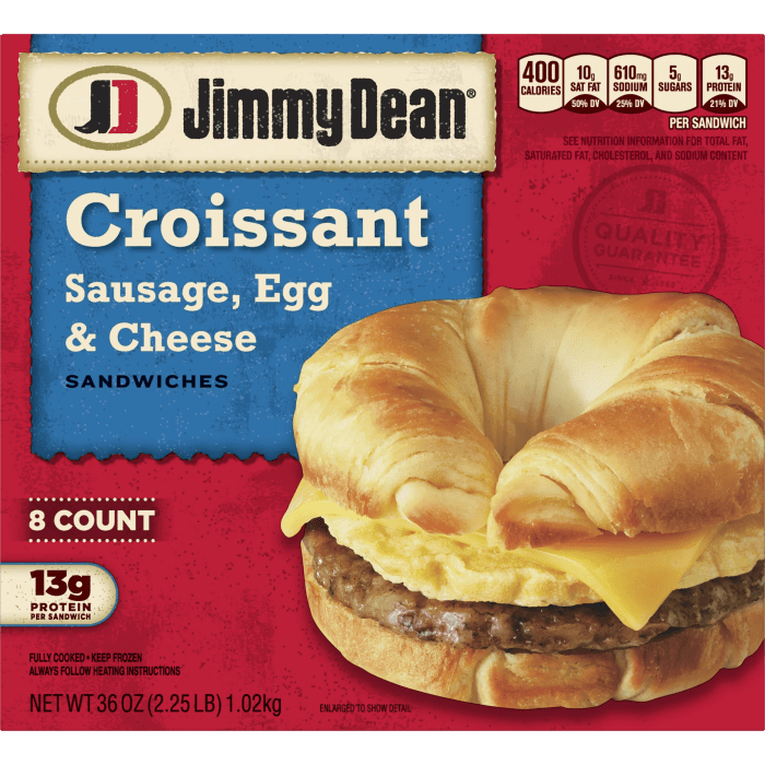 Jimmy dean sausage egg cheese croissant nutrition