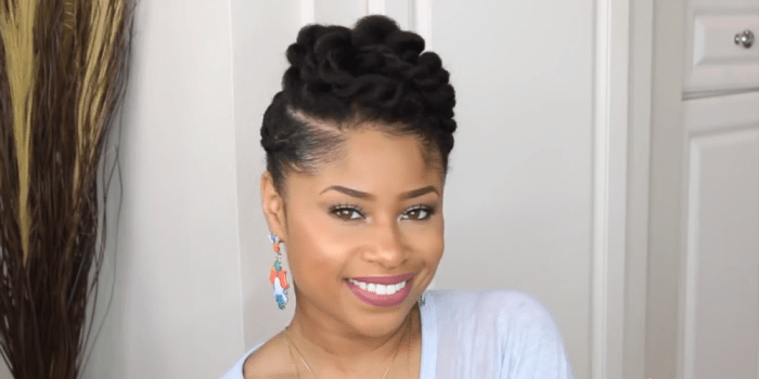 Natural hair updo hairstyles