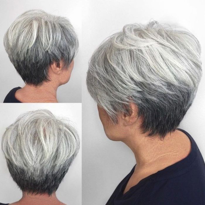 Short hairstyles for grey hair over 60