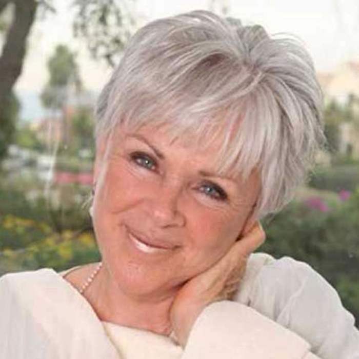 Short hairstyles for grey hair over 60