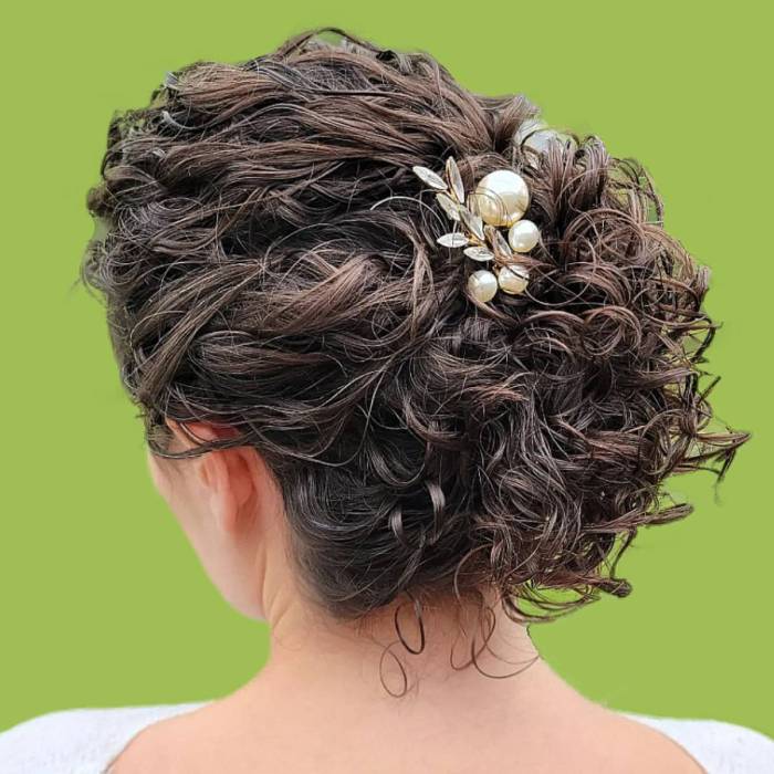 Curly hair updo hairstyles