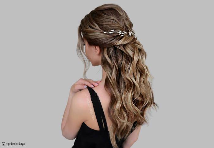 Prom hairstyles plait hair down