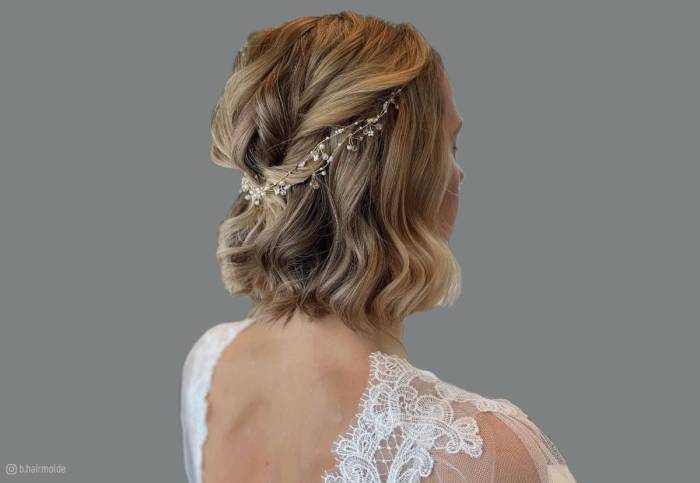 Wedding hairstyle short hair