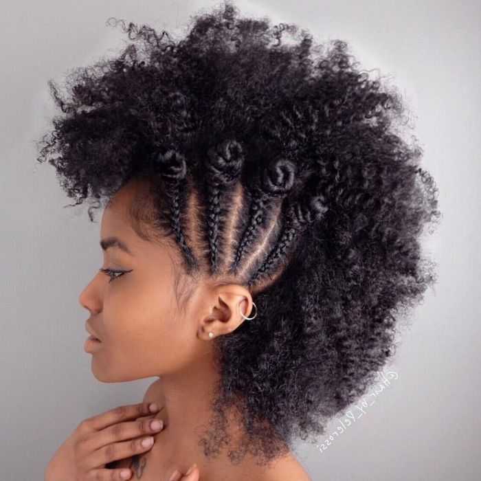 Mohawk hairstyle curly hair