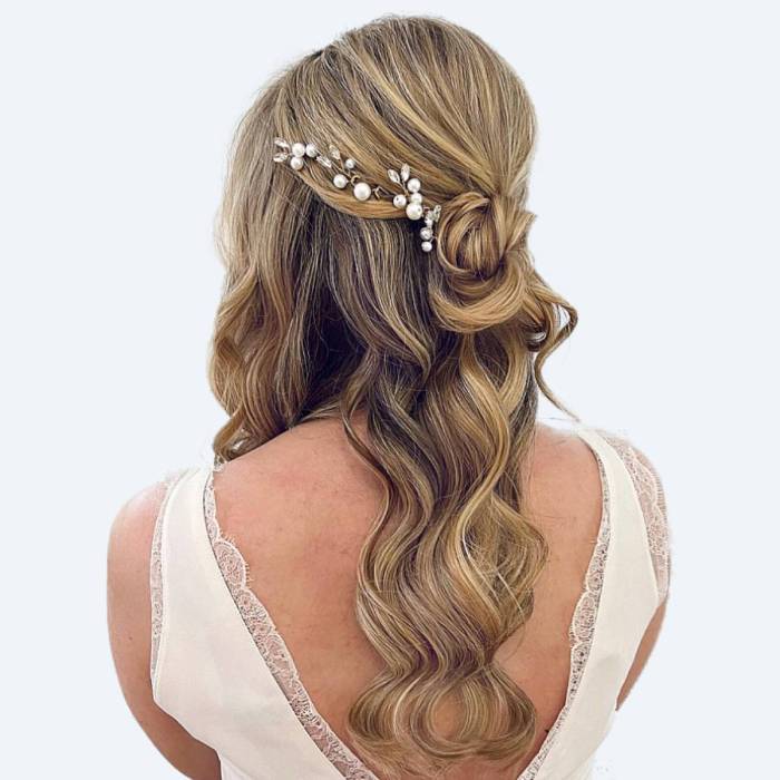 Half up half down hairstyles for medium length hair