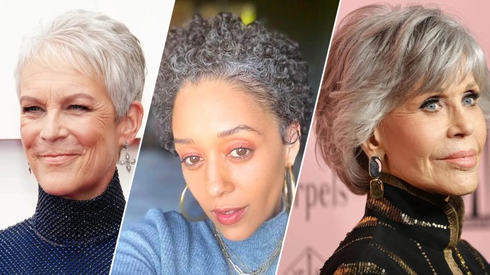 Hairstyles for grey hair women